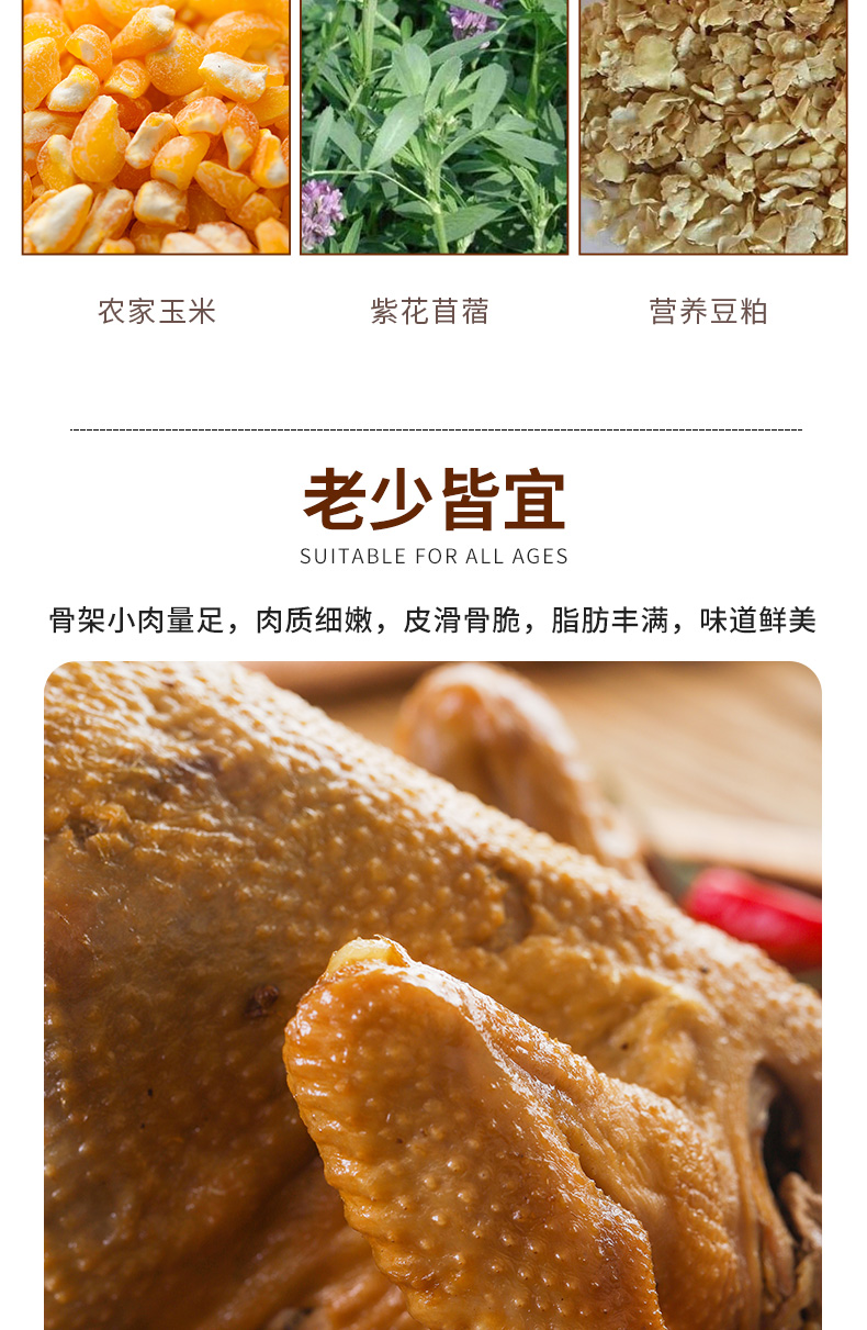 肯德基供应商 大用 农家散养三黄鸡 875g*2只 图3