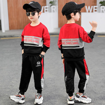 Boys spring suit 2021 new childrens net red two-piece set in the big boy foreign spring boy handsome fashion