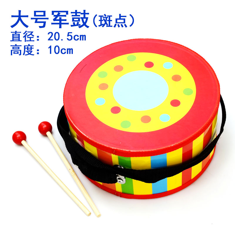 Trống gỗ tay trống hai mặt trống trẻ em bộ gõ trống trống pat trống giáo dục sớm âm nhạc đồ chơi bẫy trống nhạc cụ trẻ em chính hãng
