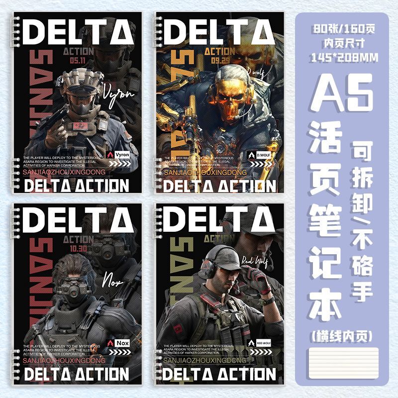 Delta Peripheral Weilong Claw Uluru Gale Red Wolf Student Notebook A5 Detachable Lined Notepad Delta Peripheral Weilong Claw Uluru Gale Red Wolf Student Notebook A5 Detachable Lined Notepad