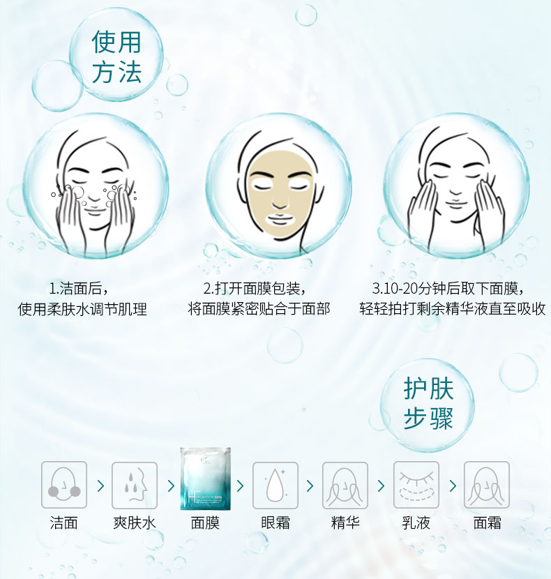 AHC chính thức lưu trữ cửa hàng hyaluronic axit tre mặt nạ Hàn Quốc làm sạch sâu mặt nạ dưỡng ẩm trang web chính thức 32g * 5 - Mặt nạ sữa dưỡng ẩm da mặt