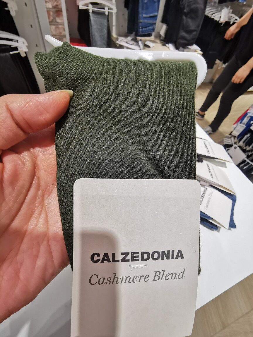 колготки / чулки дна calzedonia意大利女士秋季冬纯色休闲简约含7%羊绒细节棉质短袜