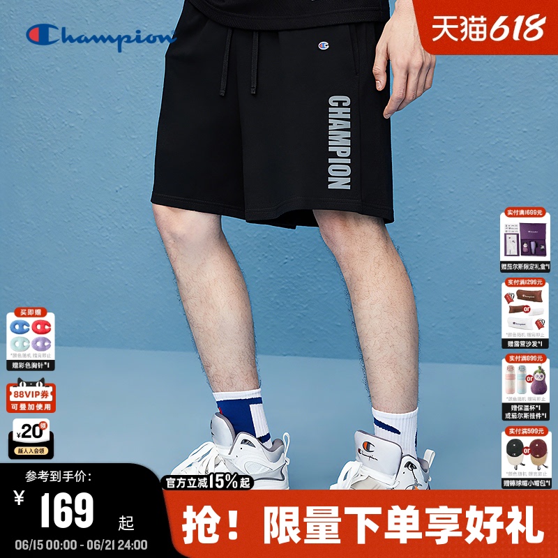 Champion Men's Shorts 2026 Summer New Simple Casual Straight-Leg Sports Sweatpants American Style Trendy Brand Women's