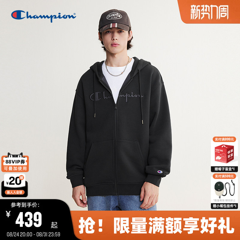 Champion Champion Hoodie Men's 2026 Autum New Couple Cardigan Jacket Women's American Casual Loose Fit Champion Champion Hoodie Men's 2026 Autum New Couple Cardigan Jacket Women's American Casual Loose Fit