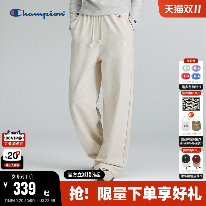 Champion Women's Knit Casual Pants 2026 Autumn New Scimitar Pants American Style Sports Straight-Leg Casual Pants
