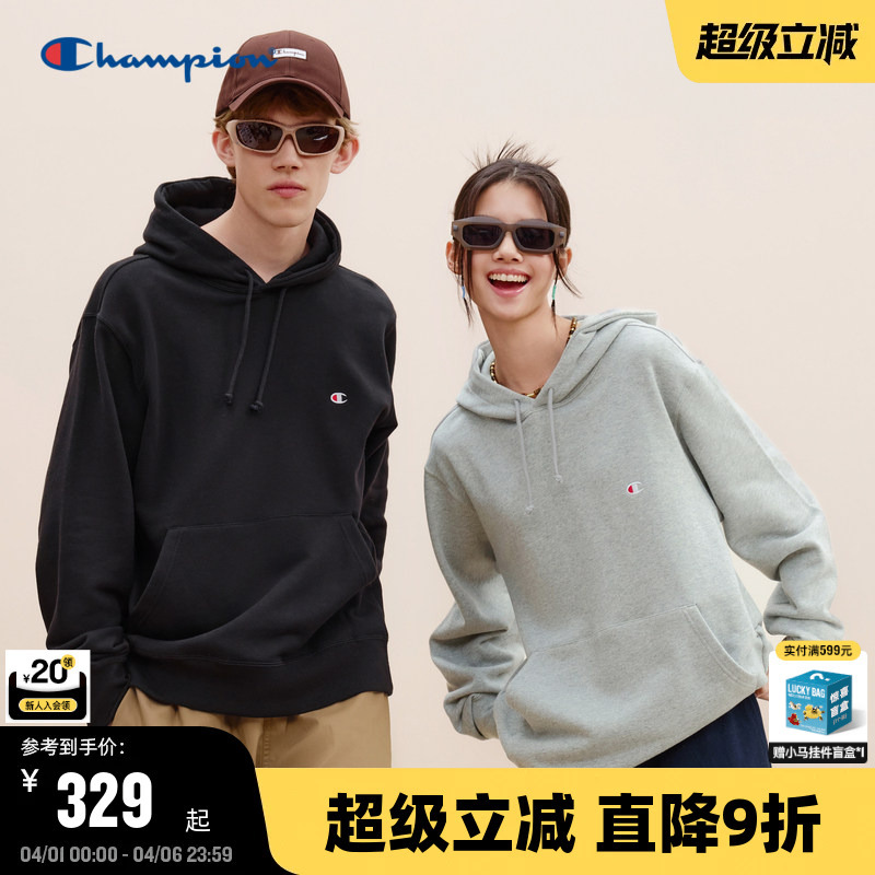 Champion Hoodie for Men, New Autumn Embroidered Top, Classic Small C, Simple Trendy Brand, Solid Color for Women