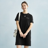 Летняя цветная хлопковая футболка с коротким рукавом, платье-футболка, юбка, с вышивкой