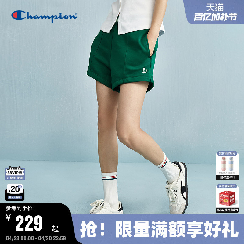 Champion Women's Shorts 2025 Summer New College Style Sports Pants American Trendy Short Sweatpants Hot Pants