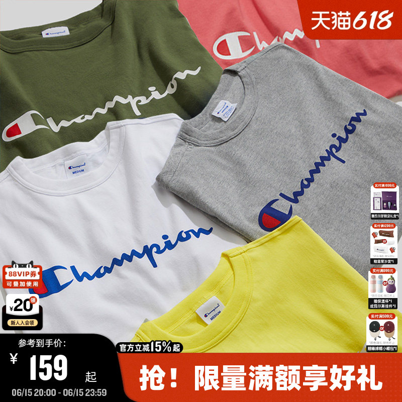 Champion Short-Sleeved T-Shirt for Men 2026 Summer Pure Cotton Casual Retro Dopamine Top for Women Loose and Trendy Champion Short-Sleeved T-Shirt for Men 2026 Summer Pure Cotton Casual Retro Dopamine Top for Women Loose and Trendy