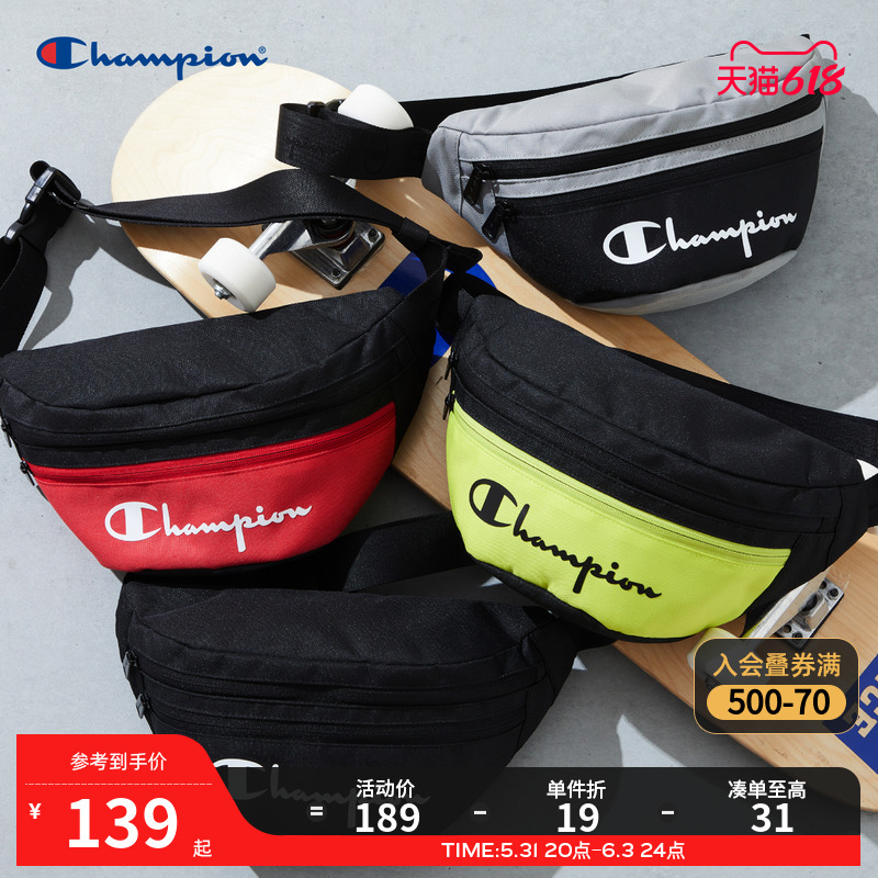 Champion Champion Bag Official Website New Spring and Autumn Vintage Men and Women Couples Casual Cross-Body Bag ContrastIng Waist Bag