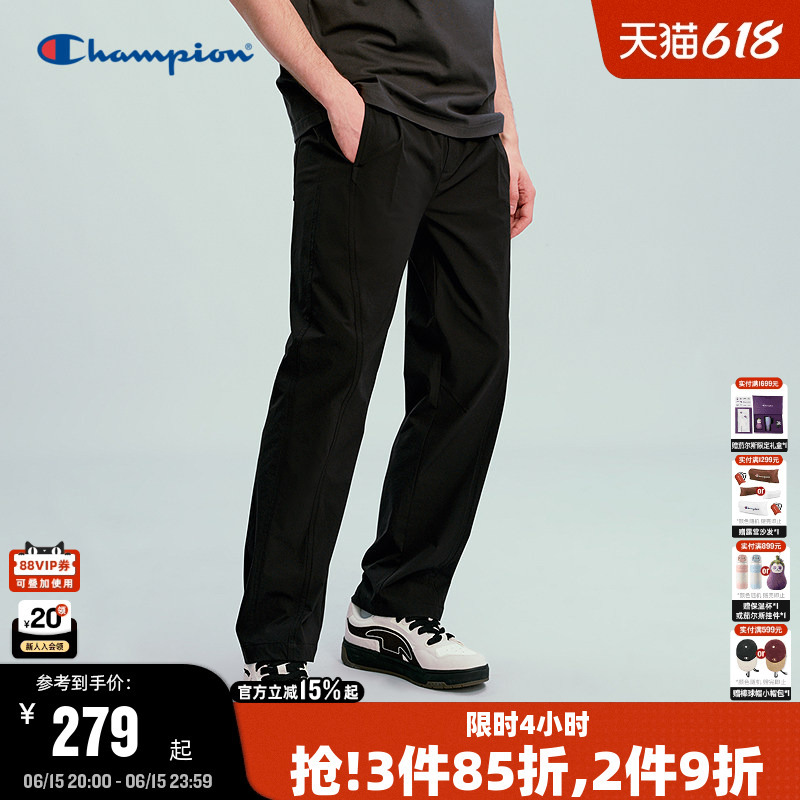 Champion Straight-Leg Pants for Men 2026 Spring New Simple Solid Color Casual Pants Sports Style for Women