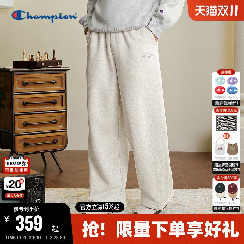 Champion Champion Knit Pants for Men 2026 Autumn New Fleece-Lined Casual Straight-Leg Pants for Women American Sports Style Champion Champion Knit Pants for Men 2026 Autumn New Fleece-Lined Casual Straight-Leg Pants for Women American Sports Style
