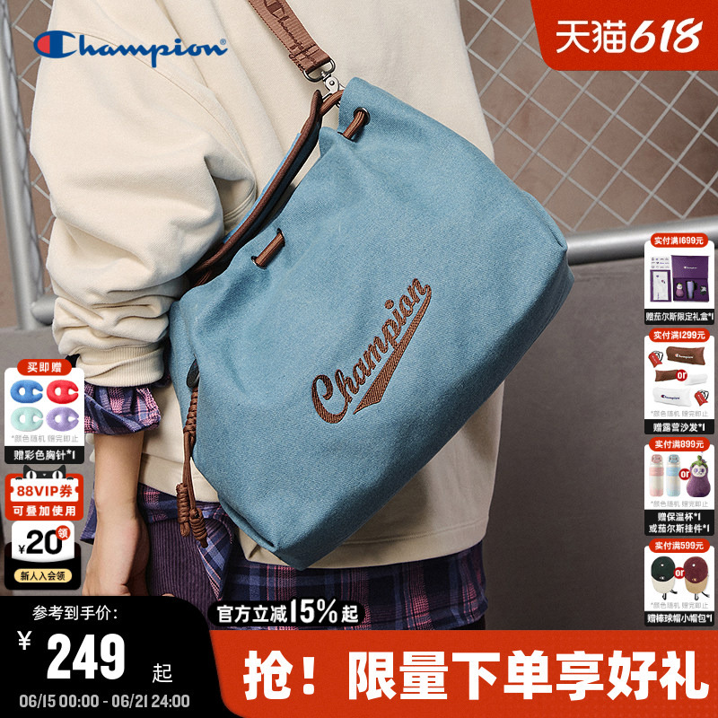 Champion Single Shoulder Bag 26 Summer New Model Women's Large Capacity Commuter Crossbody Bag Men's Fashionable Casual Backpack Champion Single Shoulder Bag 26 Summer New Model Women's Large Capacity Commuter Crossbody Bag Men's Fashionable Casual Backpack