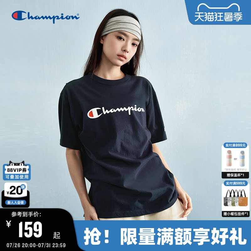 Champion Short-Sleeve T-Shirt for Men 2026 Summer New Trendy Brand Screen-Printed Pure Cotton Slogan Top for Women American Style Champion Short-Sleeve T-Shirt for Men 2026 Summer New Trendy Brand Screen-Printed Pure Cotton Slogan Top for Women American Style