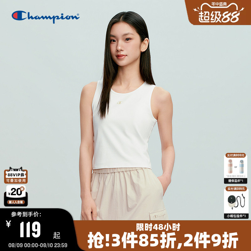 Champion Sleeveless Vest for Women 2026 Summer New Solid Color Sports Inner Wear Can Be Worn Outside Slim Fit Champion Sleeveless Vest for Women 2026 Summer New Solid Color Sports Inner Wear Can Be Worn Outside Slim Fit