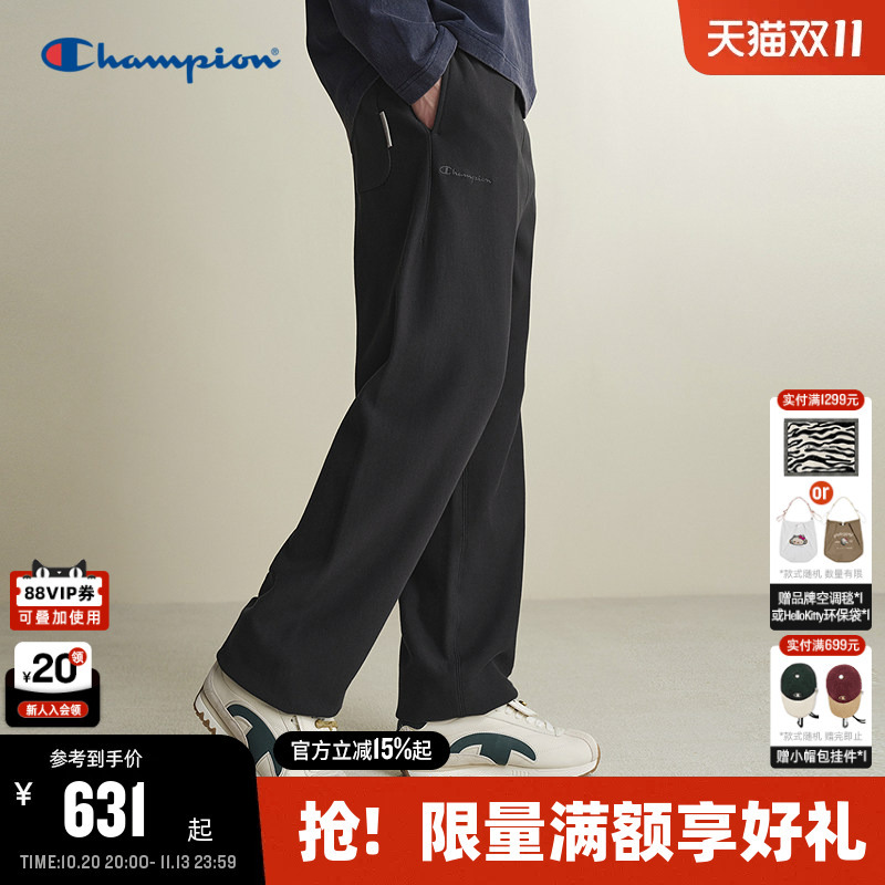 Champion Champion Knit Pants Men's 26 Autumn New Straight-Leg Sweatpants Women's Casual Pure Cotton Sports Pants Couple