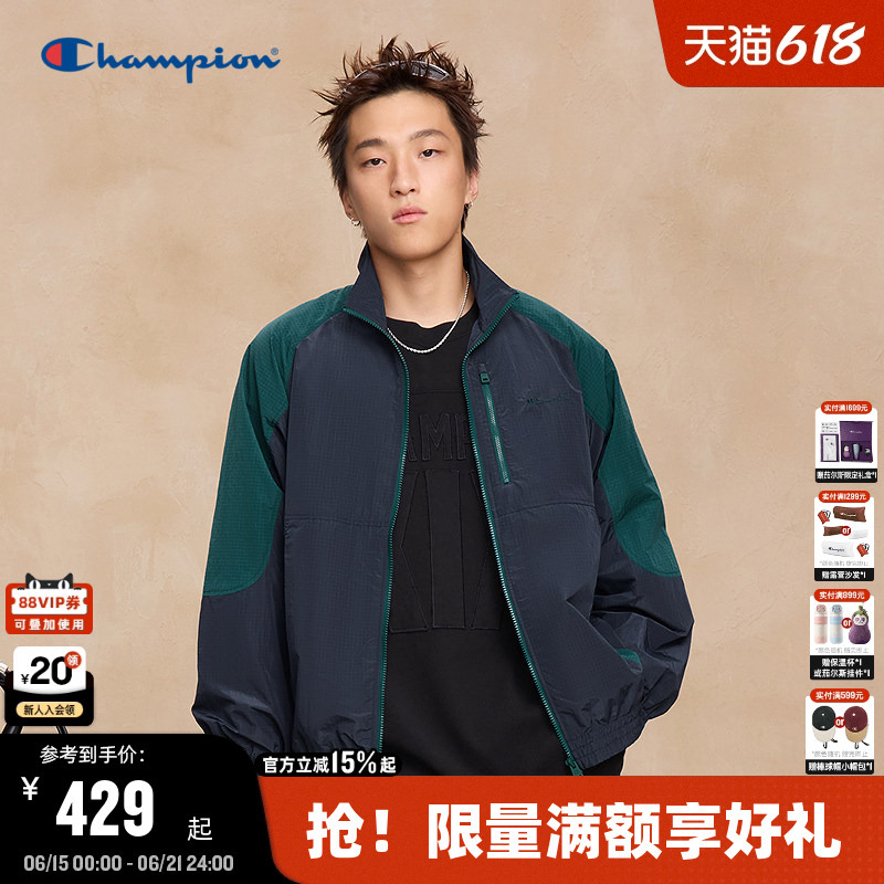 Champion Jacket Men's 25 Autumn New Women's Jacket Color-Blocked Raglan Sleeves Couple Retro Trendy Sports Style Champion Jacket Men's 25 Autumn New Women's Jacket Color-Blocked Raglan Sleeves Couple Retro Trendy Sports Style