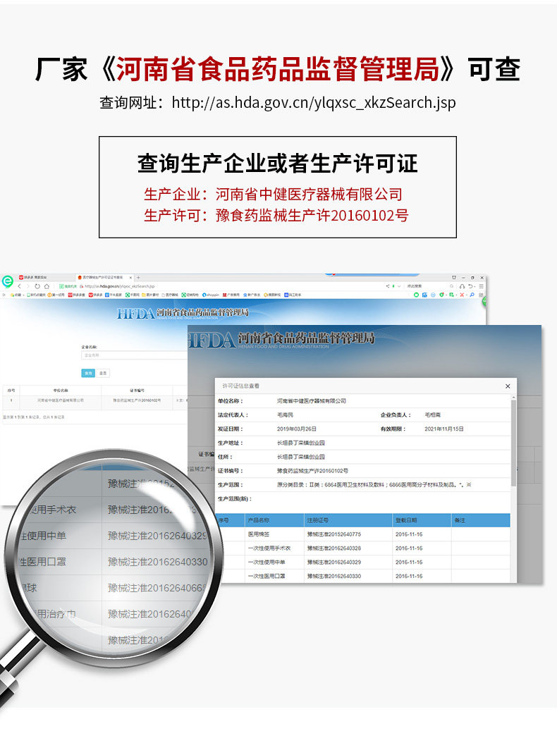 豫中健 一次性医用口罩 20只 线下药店同款 图1