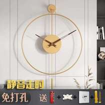 Extremely minimalist Hanging Bell Wall Decoration Living-room Hanging Modern Minima Restaurant Clocks Nordic Light Lavish Living Room Decoration Clock