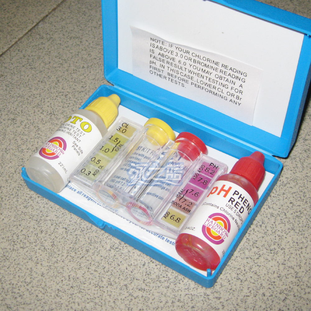 Swimming Pool Rainbow Test Water Box PH Value Detection Agent Swimming Pool Water Testing Aqua Chlorine Testing Water Reagent Water Quality Testing Potion