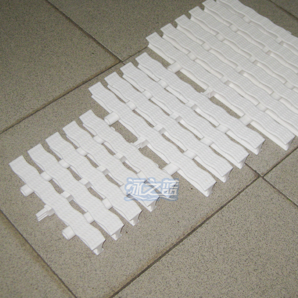 Wave-type spillway grille 18CM anti-slip ricotta swimming pool grille white triple hole grille swimming pool equipment