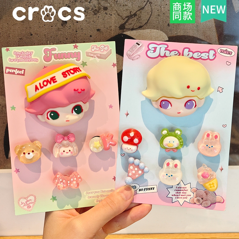 Bubble Mart Cartoon Hole Shoe Accessory Set DIY Shoe Charms 3D Accessories Cute Versatile Compatible with Crocs Bubble Mart Cartoon Hole Shoe Accessory Set DIY Shoe Charms 3D Accessories Cute Versatile Compatible with Crocs