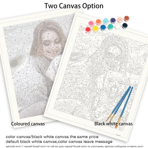 Акриловая краска по номерам, мультяшная картина маслом, изображение номера