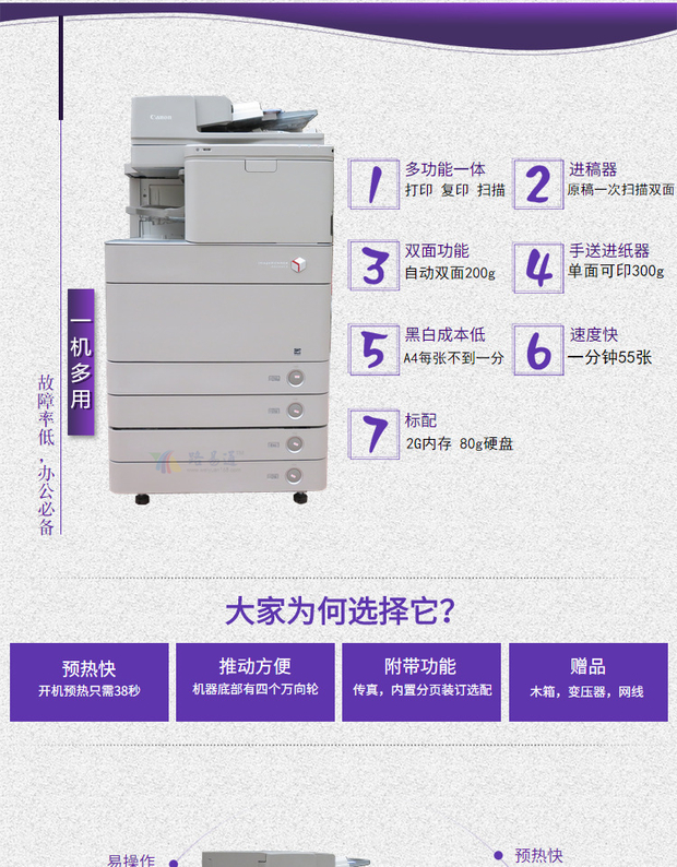 Máy photocopy Canon c5051 / 5035/5045 mới C5255 5250 5235A3 in hai mặt A3 - Máy photocopy đa chức năng