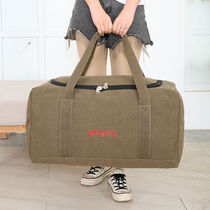 Retro Fashion Great Capacity Canvas Travel Bag Women Hand 100 Hitch Luggage Bag Men Short Work Travel Bag