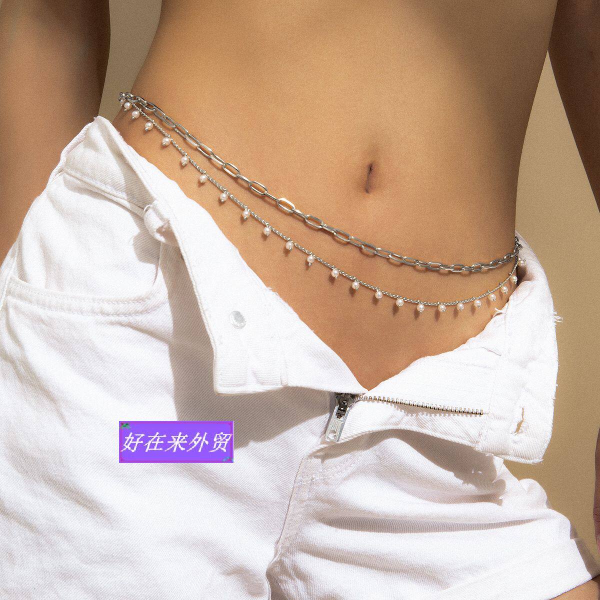Temperament waiting chain Retro Chain geometry Body Girl