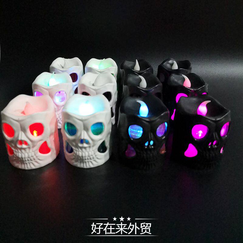 Halloween pumpkin lantern decorate props LED candle lamp