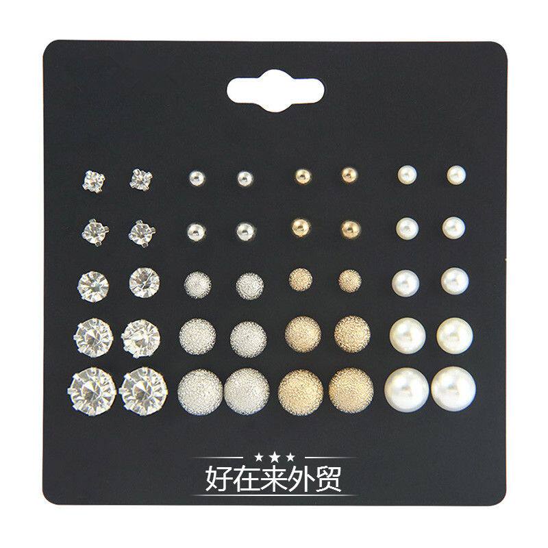 20 pairs fashion size ear stud personality women jewelry set