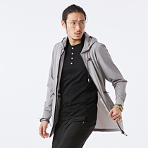 British Art outdoor sunscreen mens summer Anti-UV elastic movement Skin coat in long style Breathable Jacket