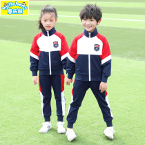 Kindergarten Garden clothes Spring and autumn funds Three sets of 1st grade children sports class suit English Breeze Primary School Uniforms