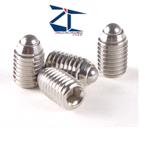 Stainless steel inner hexagonal wave bead bolt spring positioning ball head plunger ZC104-3-M3-M4 length optional