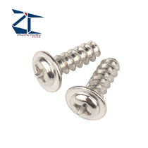 Nickel Plated Tape Cross Round Head Flat Tail Self-Tapping Screws 3 * 8 * 8 Disk Head Male Electronic Small Screws M2 6