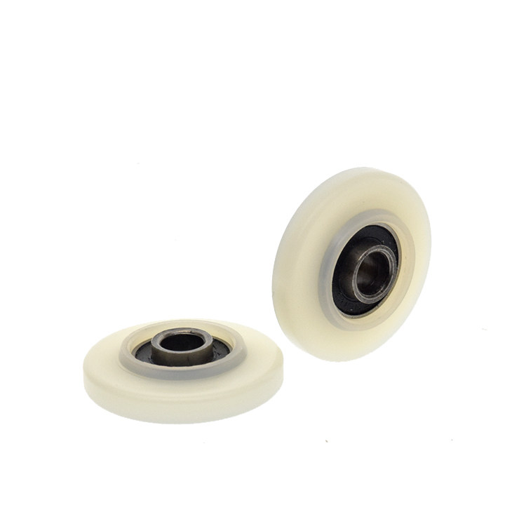 Non-Label 696626 inner hole 6mm nylon abrasion resistant door and window pulley Flat plastic bearing Scroll wheel 6 * 28 * 8mm
