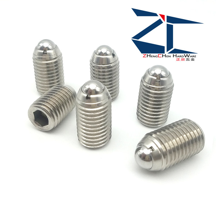 Extremely heavy-duty stainless steel headless with threaded positioning ball head plunger wave bead screw steel top wire BSX3-M16