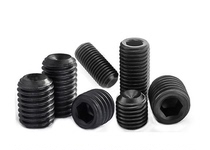 12 Grade 9 Carbon Steel Plastic Cup Tail Hex Headless Screw Setting Bolt 1 8-40 * 1 8