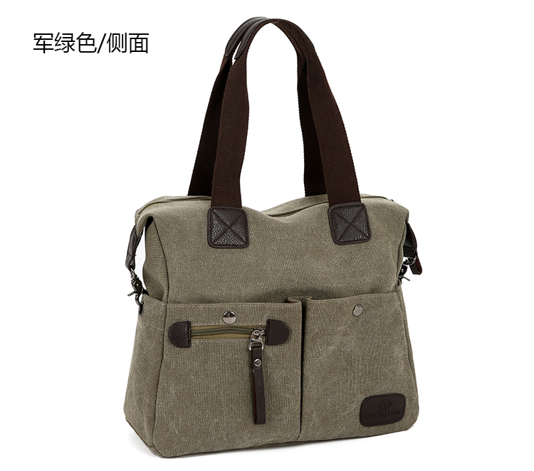 Túi xách nam mới Túi vải thông thường kinh doanh cặp máy tính Túi đeo vai Messenger túi du lịch túi nam ví charles & keith