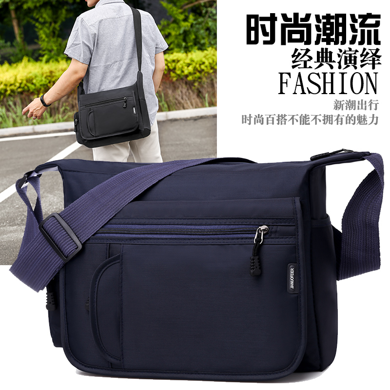 Man Bag Single Shoulder Bag Oxford Cloth Male Bag Skew Satchel Large Capacity Canvas Men's Bag Sports Casual Men's Bag Korean version