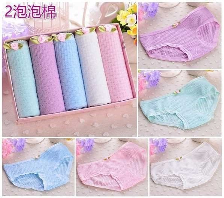 Cơ thể thoáng khí điêu khắc đại học hộp quà tặng mười phụ nữ bụng mùa hè bông rắn màu phù hợp với sức khỏe phụ nữ đồ lót không - Bộ quà tặng quần lót nữ cao cấp