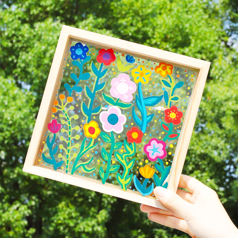 Acrylic Embossed Photo Frame Transparent Glass Picture Frame Wooden Children's DIY Painting Art Environment Creation Material Kit Acrylic Embossed Photo Frame Transparent Glass Picture Frame Wooden Children's DIY Painting Art Environment Creation Material Kit