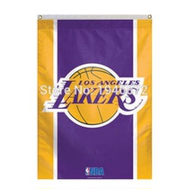 Foreign Trade Los Angeles Lakers Blue Ball Flag NBA Los Angeles Lakers USA Flag A05