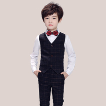 Childrens dress boy suit vest set small host piano performance clothes boy flower girl