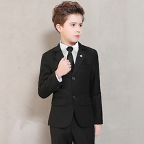 Little host flower girl childrens suit suit boy campus British style piano black handsome spring and autumn suit
