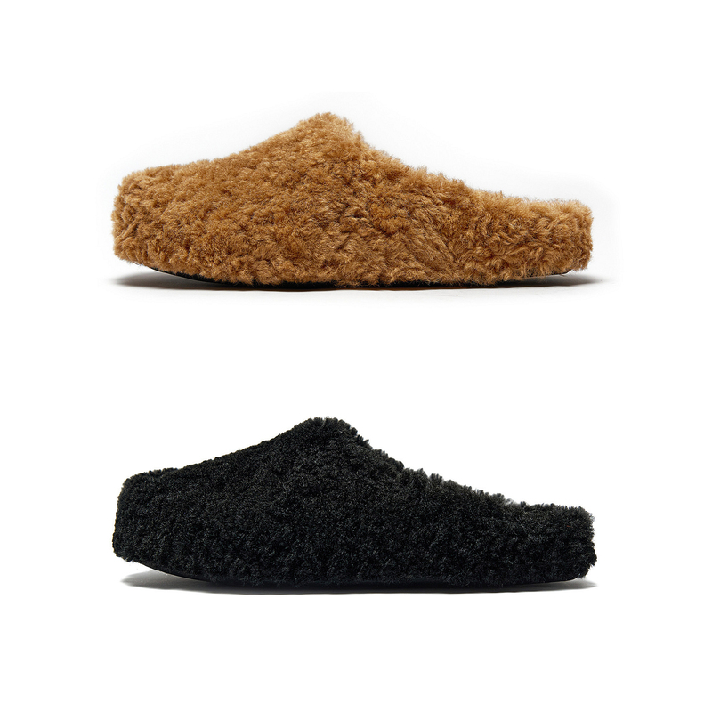 Pclp “Soft Bullet” Muller Slippers Closed-Toe Furry Slippers Autumn and Winter Textile Lamb Wool Slippers Lazy Slip-Ons