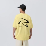 PCLP Летнее фрисби, хлопковая футболка, короткий рукав, в американском стиле, свободный крой, с рукавом