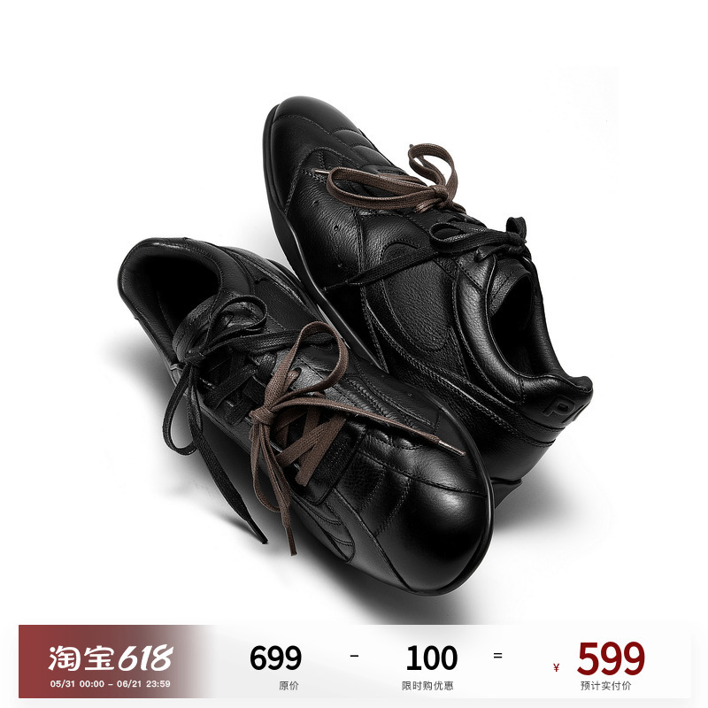 Pclp Top Layer Cowhide Washed Lace-Up Retro Football Thin-Soled Casual Racing Unisex Sports Flat Shoes Pclp Top Layer Cowhide Washed Lace-Up Retro Football Thin-Soled Casual Racing Unisex Sports Flat Shoes