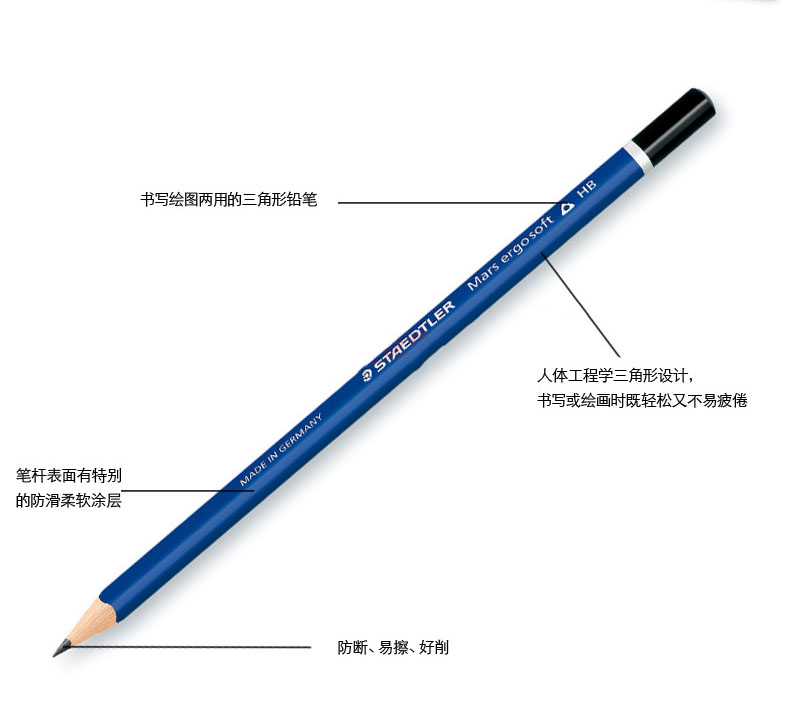 STAEDTLER STAEDER Building 150 Triangle Rod Soft Pencil Matte Non Slip Writing Painting Feels Super Good